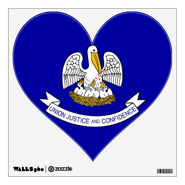 Wall Decals with flag of Louisiana, U.S.A. (Front)