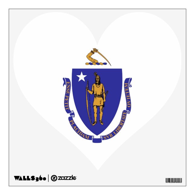 Wall Decals with flag of Massachusetts, U.S.A. (Front)