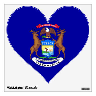 Wall Decals with flag of Michigan, U.S.A.