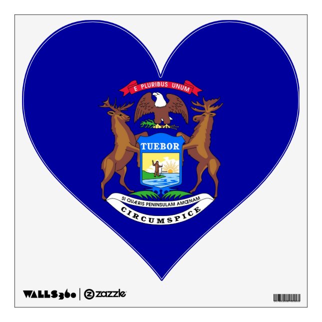 Wall Decals with flag of Michigan, U.S.A. (Front)