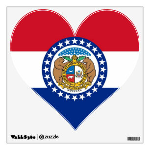 Wall Decals with flag of Missouri, U.S.A.