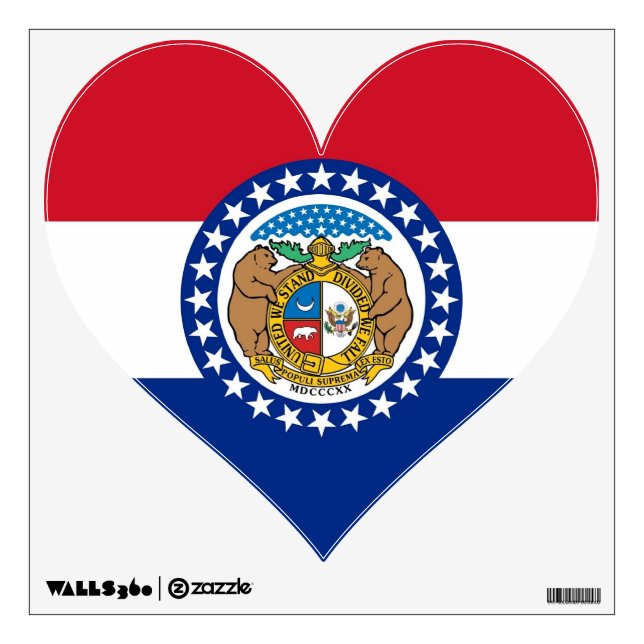 Wall Decals with flag of Missouri, U.S.A. (Front)