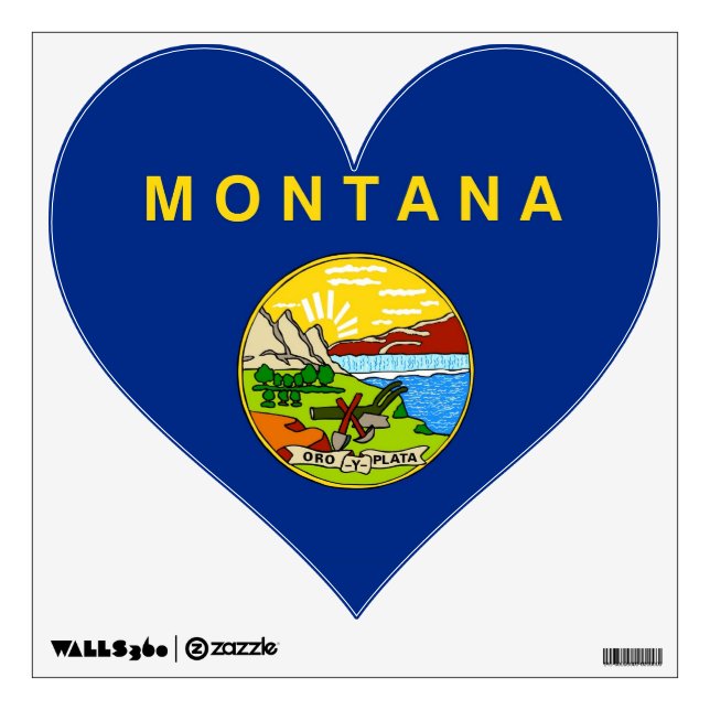 Wall Decals with flag of Montana, U.S.A. (Front)