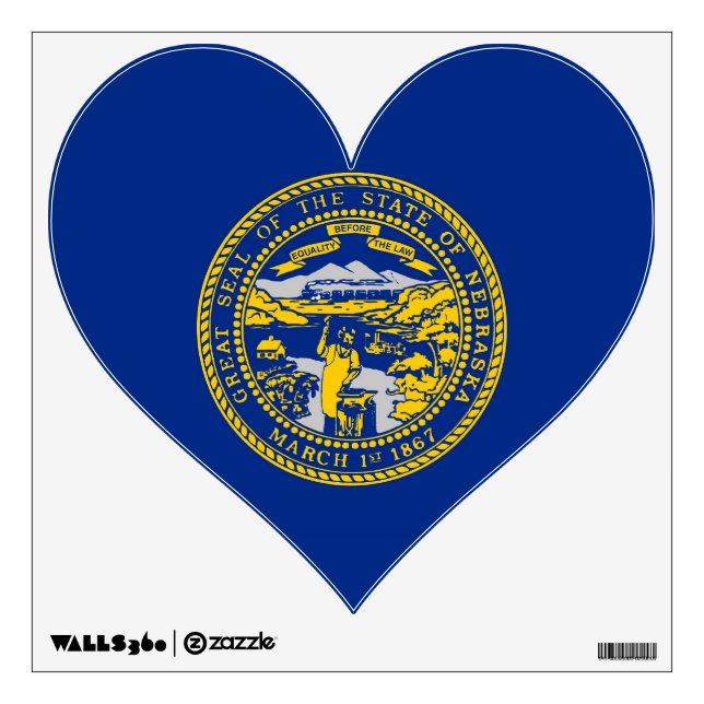 Wall Decals with flag of Nebraska, U.S.A. (Front)