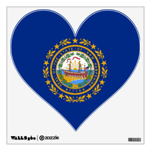 Wall Decals with flag of New Hampshire, U.S.A.