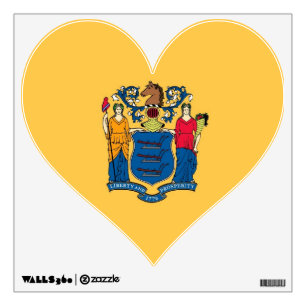 Wall Decals with flag of New Jersey, U.S.A.