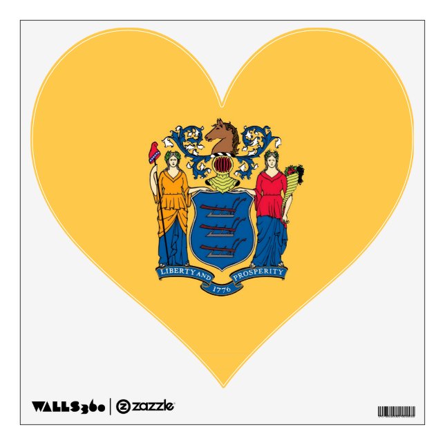 Wall Decals with flag of New Jersey, U.S.A. (Front)