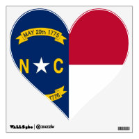 Wall Decals with flag of North Carolina, U.S.A.