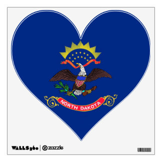 Wall Decals with flag of North Dakota, U.S.A.