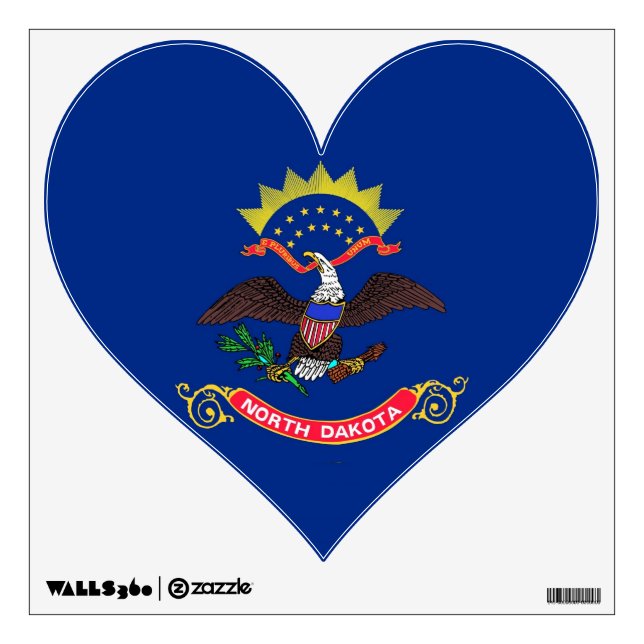 Wall Decals with flag of North Dakota, U.S.A. (Front)