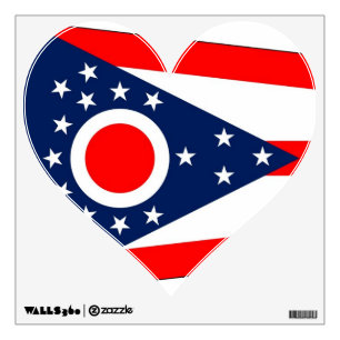 Wall Decals with flag of Ohio, U.S.A.