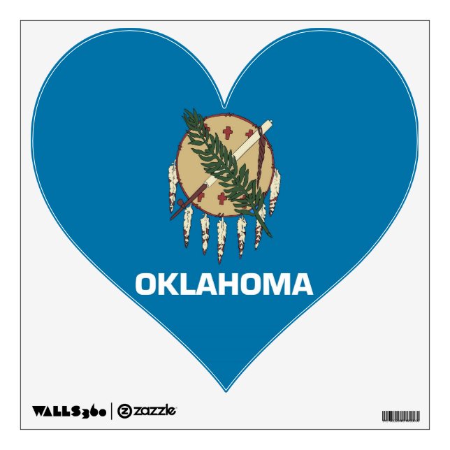 Wall Decals with flag of Oklahoma, U.S.A. (Front)