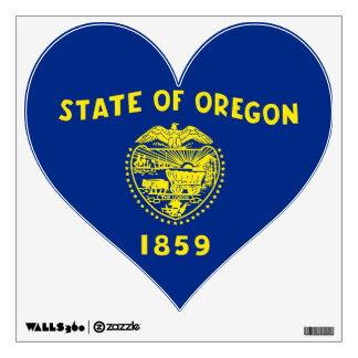Wall Decals with flag of Oregon, U.S.A.
