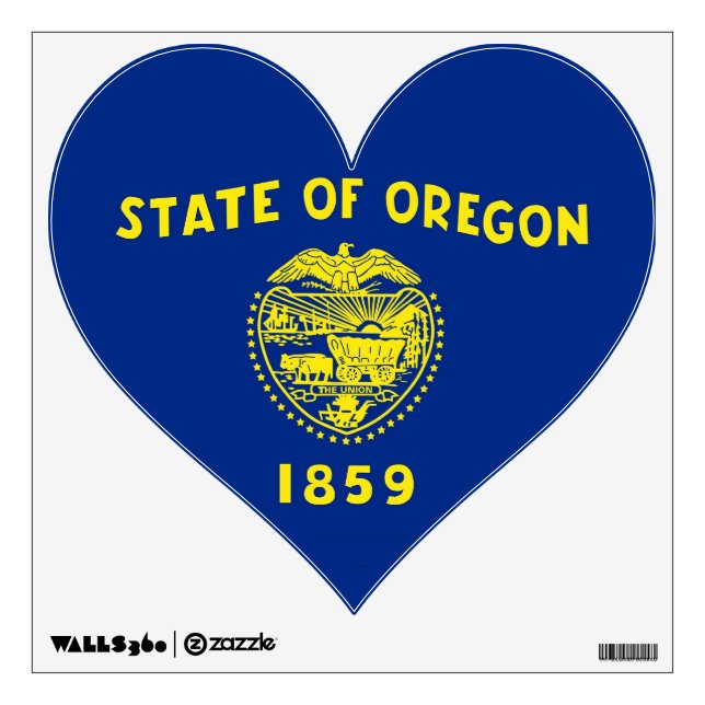 Wall Decals with flag of Oregon, U.S.A. (Front)