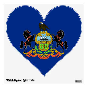 Wall Decals with flag of Pennsylvania, U.S.A.