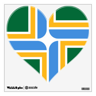 Wall Decals with flag of Portland City, USA