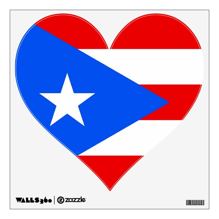 Wall Decals with flag of Puerto Rico, U.S.A.