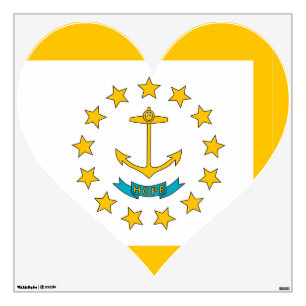 Wall Decals with flag of Rhode Island, U.S.A.