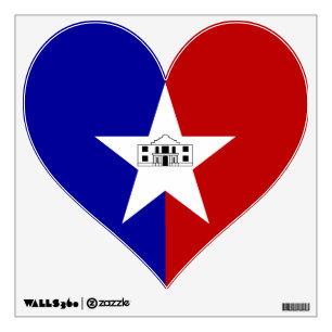 Wall Decals with flag of San Antonio City