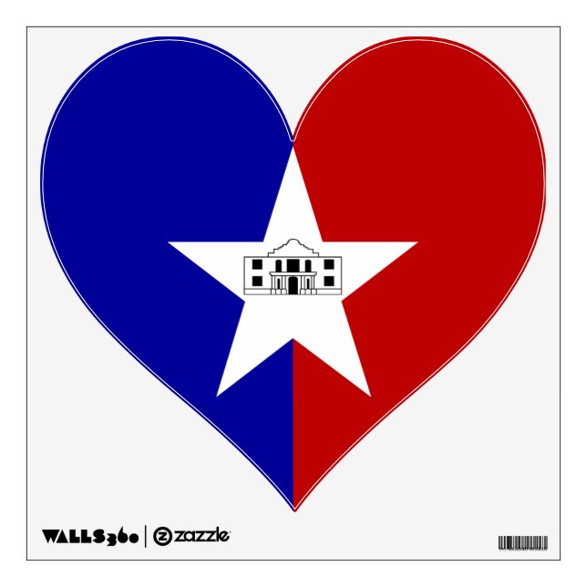 Wall Decals with flag of San Antonio City (Front)