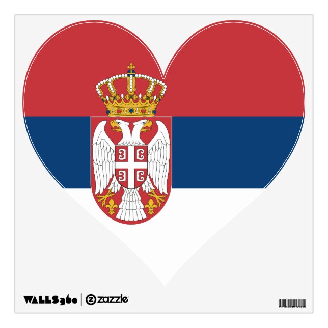 Wall Decals with flag of Serbia (Front)