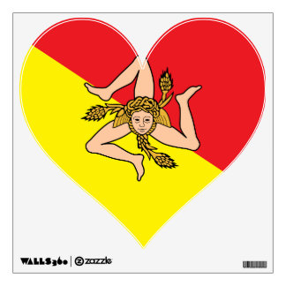 Wall Decals with flag of Sicily, Italy
