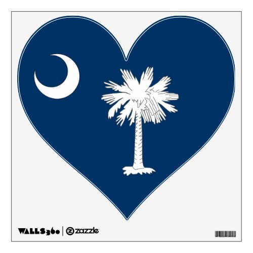 Wall Decals with flag of South Carolina USA