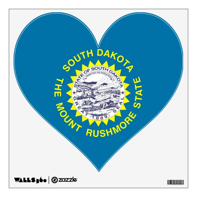 Wall Decals with flag of South Dakota, U.S.A. (Front)