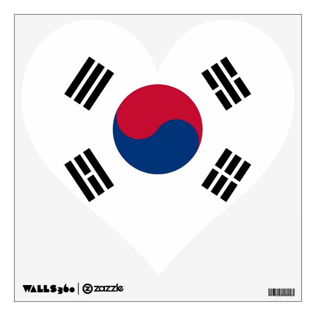 Wall Decals with flag of South Korea (Front)