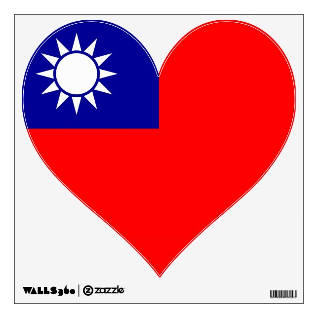Wall Decals with flag of Taiwan (Front)