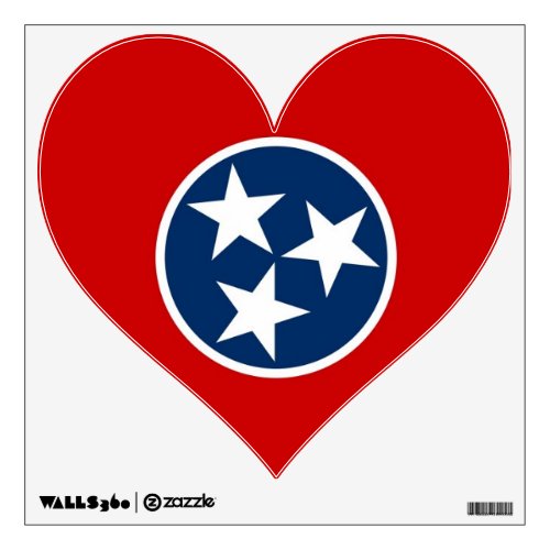 Wall Decals with flag of Tennessee USA