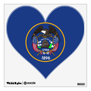 Wall Decals with flag of Utah, U.S.A.