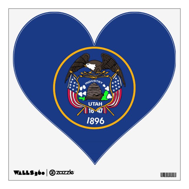 Wall Decals with flag of Utah, U.S.A. (Front)