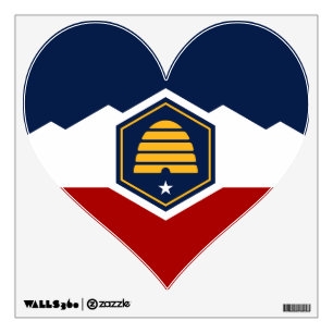 Wall Decals with flag of Utah, USA