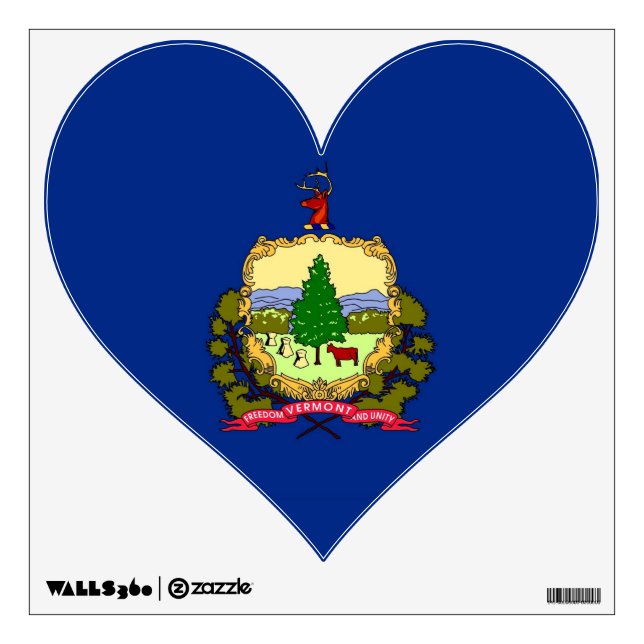 Wall Decals with flag of Vermont, U.S.A. (Front)