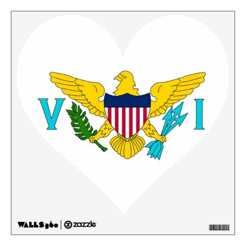 Wall Decals with flag of Virgin Islands USA