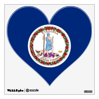 Wall Decals with flag of Virginia State, U.S.A.