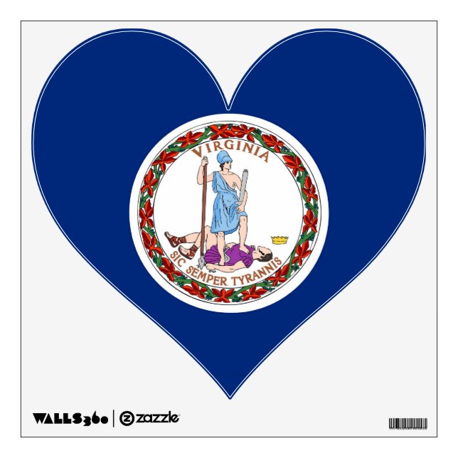 Wall Decals with flag of Virginia State, U.S.A. (Front)