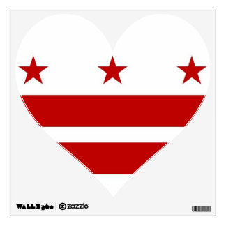 Wall Decals with flag of Washington DC, U.S.A.