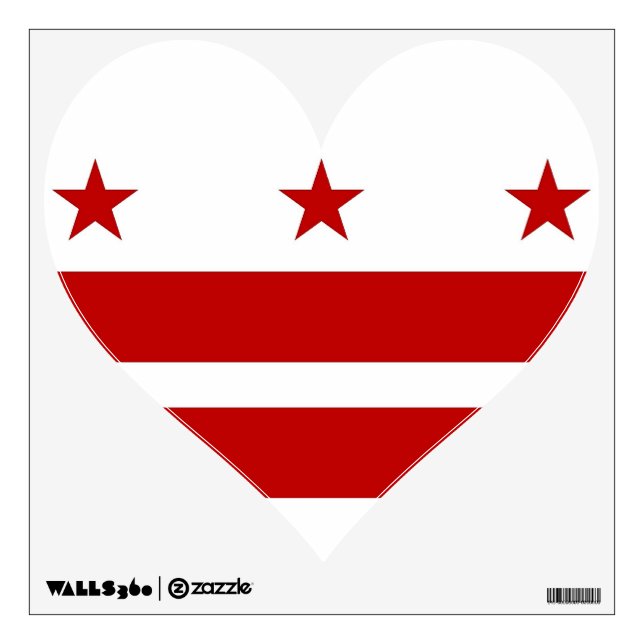 Wall Decals with flag of Washington DC, U.S.A. (Front)