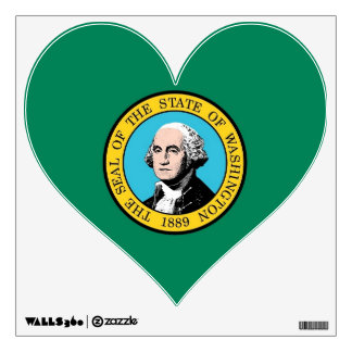 Wall Decals with flag of Washington State, U.S.A.