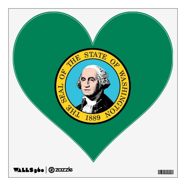Wall Decals with flag of Washington State, U.S.A. (Front)