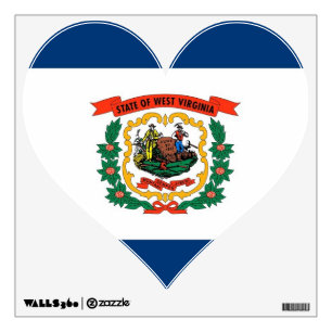 Wall Decals with flag of West Virginia, U.S.A.