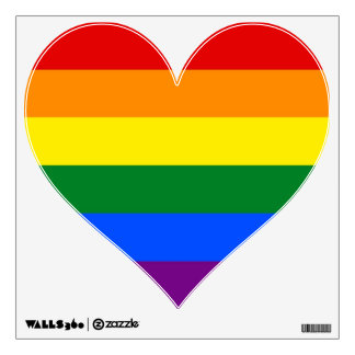 Wall Decals with Rainbow LGBT Pride Flag