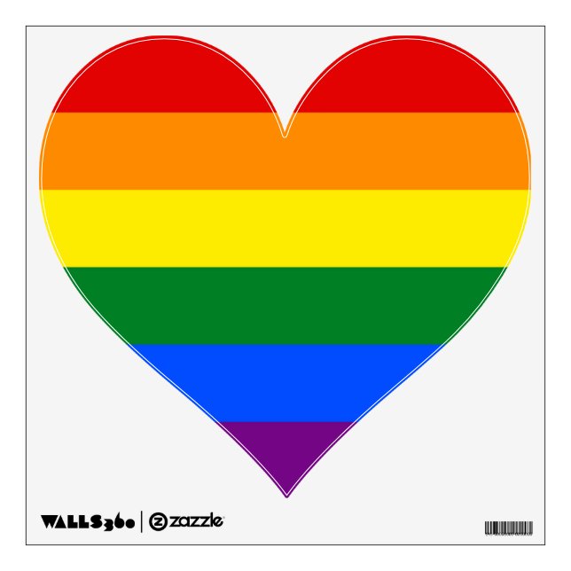 Wall Decals with Rainbow LGBT Pride Flag (Front)
