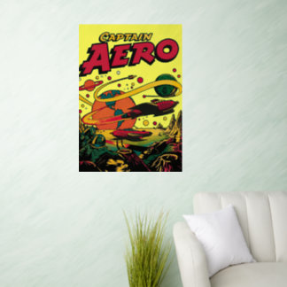 WALL DECOR Vintage Comic Pulp Magazine Sci FI Wall Decal