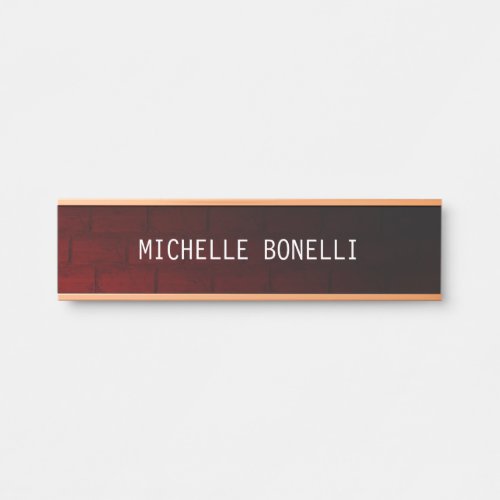 Wall Design Background Plain Modern Brown Red Door Sign