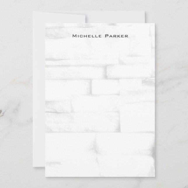 Wall Design Professional Plain Minimalist Modern Note Card (Front)