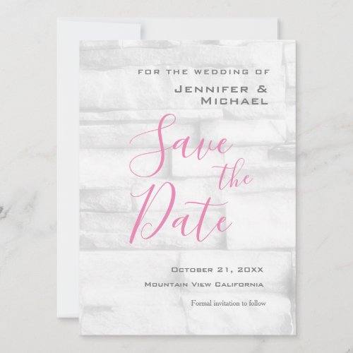 Wall Design Wedding Professional Minimalist Modern Save The Date