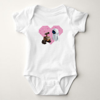 WALL-E and Eve Pixel Heart Baby Bodysuit